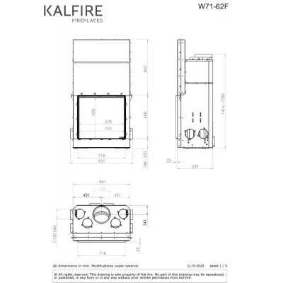 Каминная топка Kalfire W71/62F