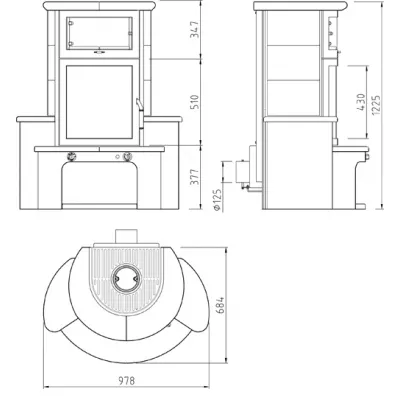 Печь 63 GT ECOplus, стеатит (Hark)