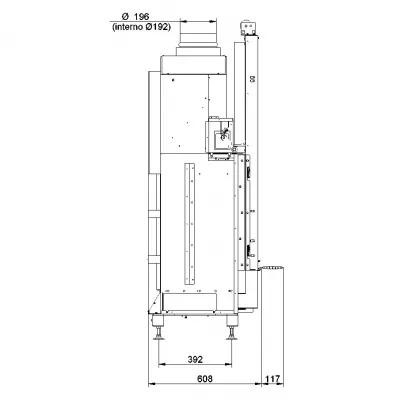 Каминная топка ECOMONOBLOCCO WT 78F N12 (Palazzetti)