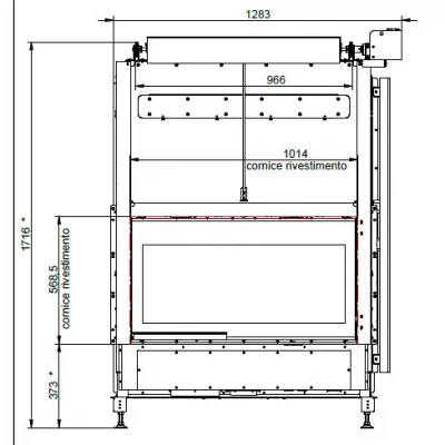 цена Каминная топка ECOMONOBLOCCO WT 16:9F V12EPLUS (Palazzetti)