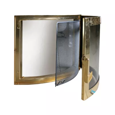Дверца каминная 9056, со стеклом, золото (Aito) - недорого