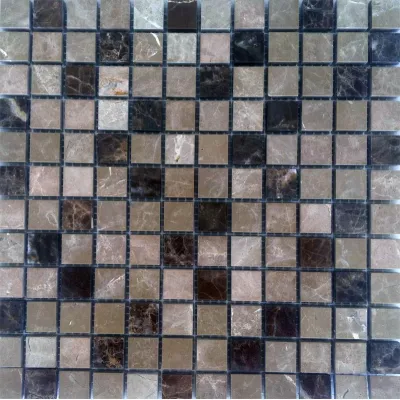 Плитка мраморная MOSAIK VICTORIA, EMPERADOR LIGHT/EMPERADOR DARK, 30x30x1 (Eima)