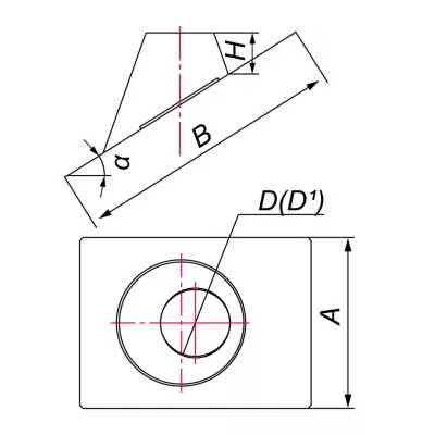 Кровельный элемент 0° D180/280, оцинкованная сталь (Вулкан)