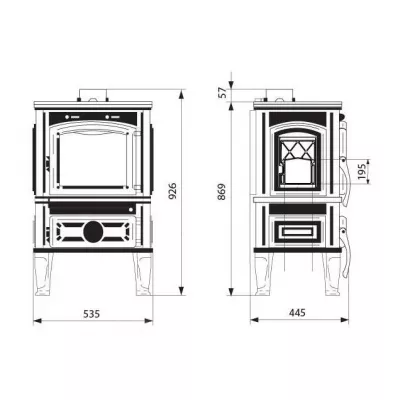 Печь MAGMA, side door (Ferguss)