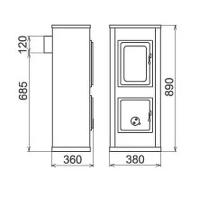 Печь MILANO II B, termoplate, бордовый (Thorma)