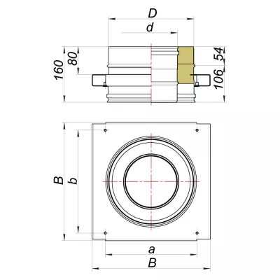 Опора D150/250, AISI 321/439 (Вулкан)