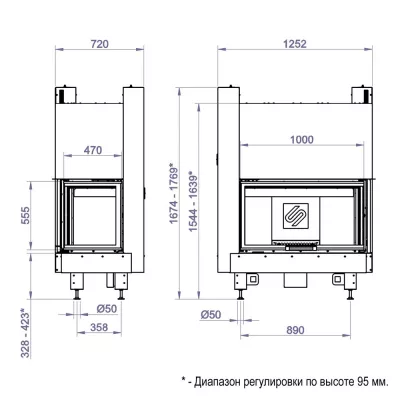 Каминная топка CFR 1000W (Stav)