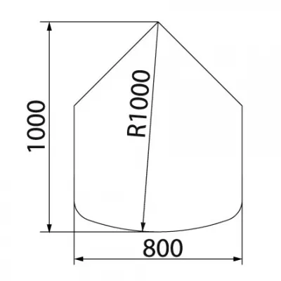 Предтопочный лист VPL041-R9005, 1000х800, черный (Вулкан)