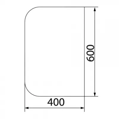 цена Предтопочный лист VPL073-R9005, 400х600, черный (Вулкан)