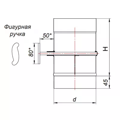 цена Задвижка поворотная D120, AISI 439 (Вулкан)