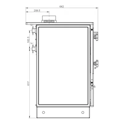 Печь Fiko 3U80 MS, бордовая, правая (Thorma)