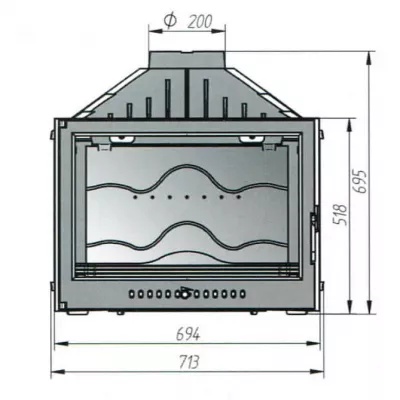 Каминная топка 710 CURVO (Ferlux)