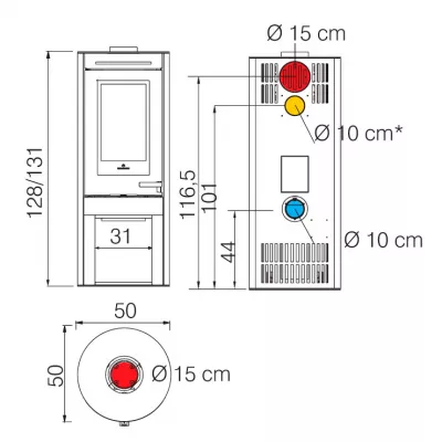 Печь TALLY 8 GRIGIO (EdilKamin)