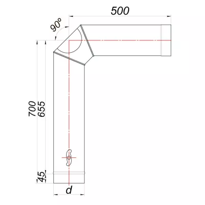 Элемент подключения D120, AISI 439 (Вулкан)