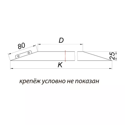 Накладка декоративная D150/250, AISI 439 (Вулкан)