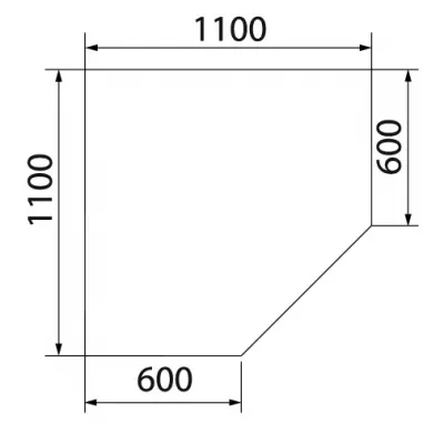 Предтопочный лист VPL021-R9005, 1100х1100, черный (Вулкан)