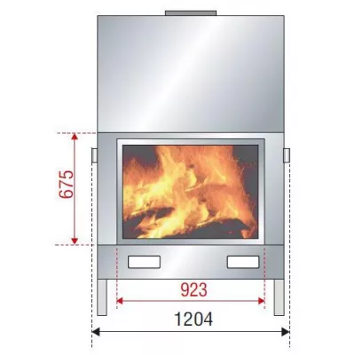 Каминная топка F 1200 SIMPLE FACE BN2 (Axis)