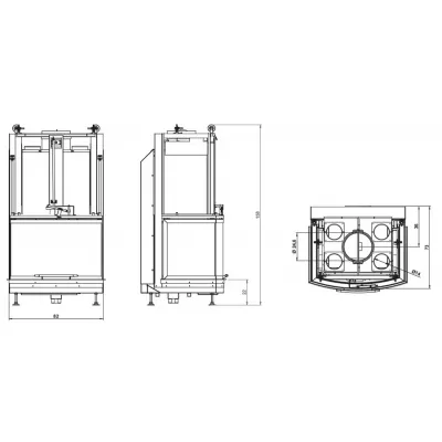 Каминная топка ECOMONOBLOCCO S78 3D (Palazzetti)