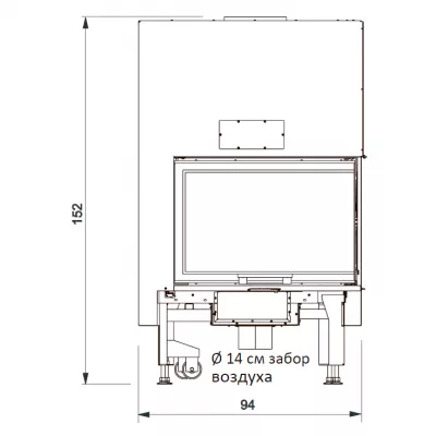 Каминная топка WINDO2 75 L (EdilKamin)