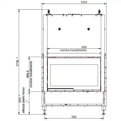 цена Каминная топка ECOMONOBLOCCO WT 86F N12 (Palazzetti)