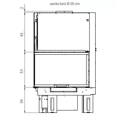 Каминная топка IC TEKNO 2 DX N (EdilKamin)