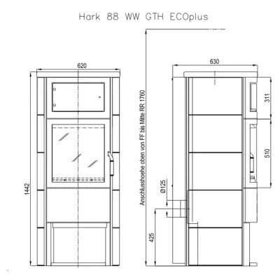 фото Печь 88 H WW GT ECOplus (Hark)