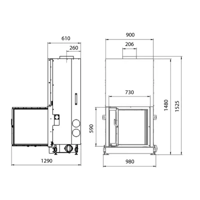 Каминная топка F 750B (Stav)