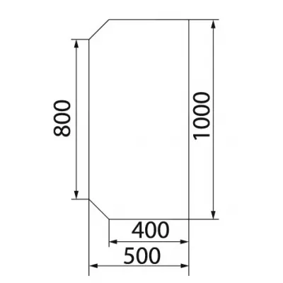 Предтопочный лист VPL062-R9005, 500х1000, черный (Вулкан)