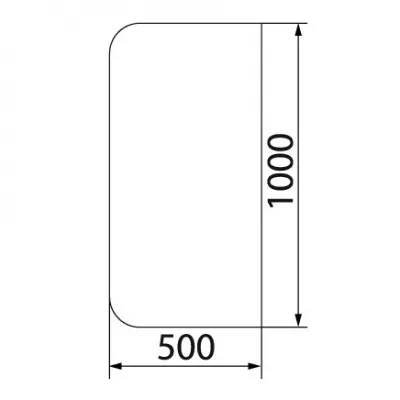 Предтопочный лист VPL071-INBA, 500х1000, зеркальный (Вулкан)