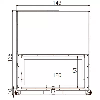 Каминная топка WINDO 120 BIANCO (EdilKamin)