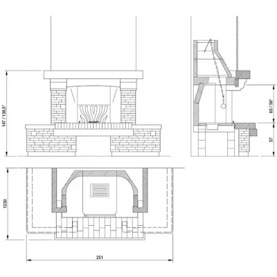 Облицовка COURMAYEUR FULLI-FITTED 116 (Palazzetti)