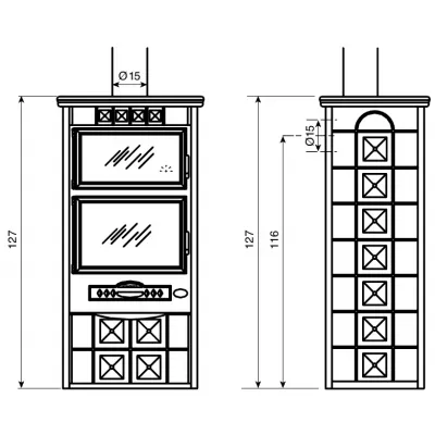 Печь LUISA BEIGE (Palazzetti)