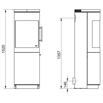 фото Печь 116 ECOplus, opak-schwarz 460 (Hark)