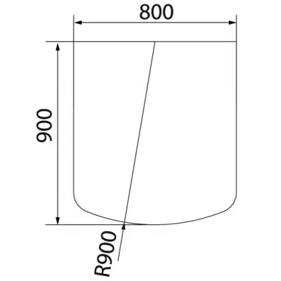 Предтопочный лист VPL051-R7010, 900х800, серый (Вулкан)