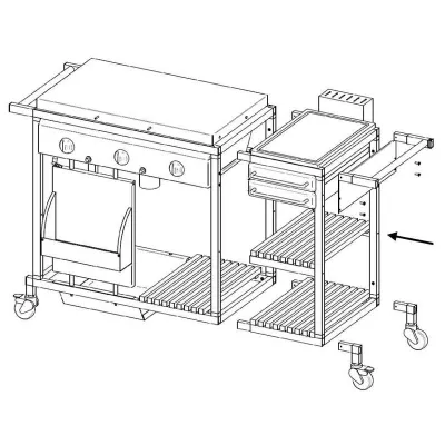 Газовый гриль MR. CHEF, модуль Стол для готовки (Palazzetti)