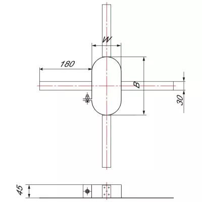 Дистанционный хомут-распорка 100x200, AISI 321 (Вулкан)