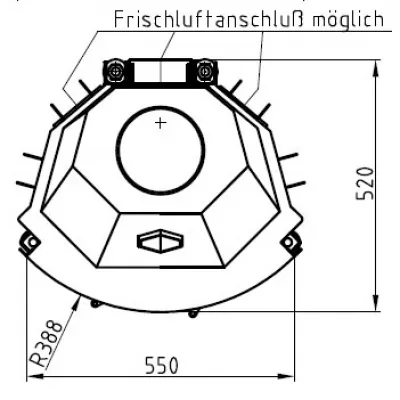 Каминная топка 600/57 RK ECOPLUS, чёрная рамка (Hark)