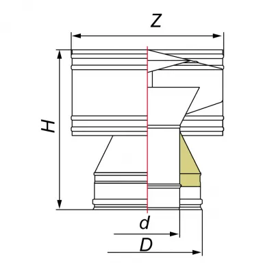 Дефлектор D200/300, AISI 321/321 (Вулкан)