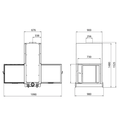 Каминная топка DF 750B (Stav)