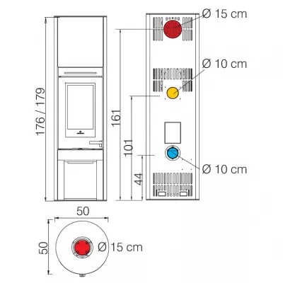 Печь TALLY 8 S GRIGIO (EdilKamin)