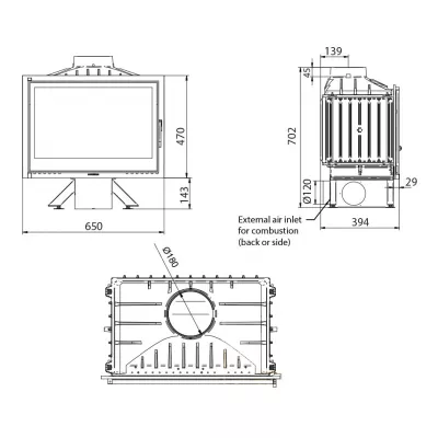 Каминная топка FG17 AIR EXT (Ferguss)