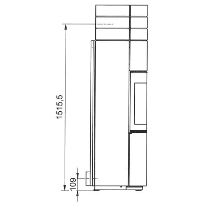 Печь HARK 140 ECOplus, deco-rot, графит, черная рамка (Hark)