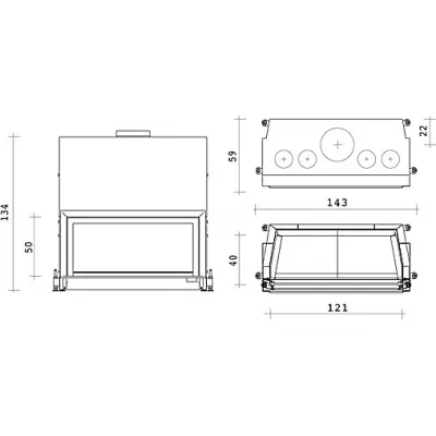 Каминная топка FLAT 120 (EdilKamin)