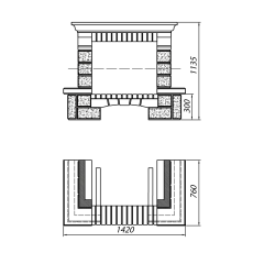 Облицовка BELLERIVE SR, с каменной балкой (Supra-Russia)
