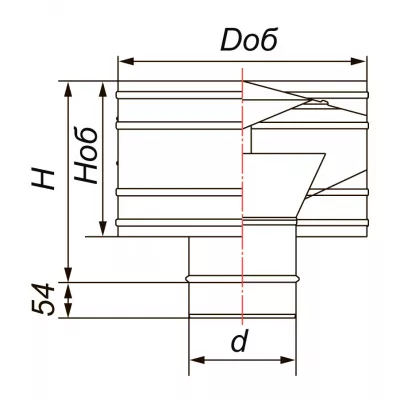 цена Дефлектор D150, AISI 304 (Вулкан)