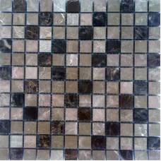 Плитка мраморная MOSAIK VICTORIA, EMPERADOR LIGHT/EMPERADOR DARK, 30x30x1 (Eima)