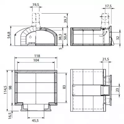 Печь для пиццы GHIOTTONE MEDIUM 2.0 (Palazzetti)