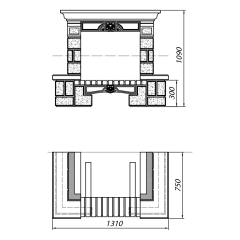Облицовка SARDANE SR, с каменной балкой, универсальная (Supra-Russia)