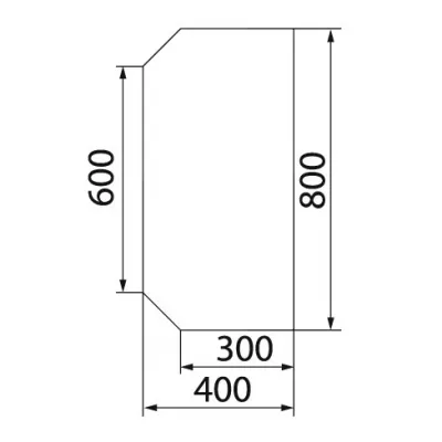 Предтопочный лист VPL063-R7010, 400х800, серый (Вулкан)