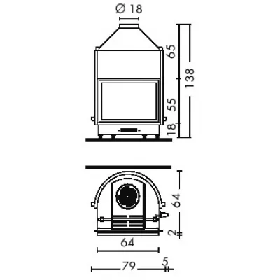 Каминная топка IDRO 50/CS (EdilKamin)